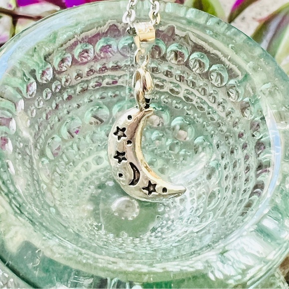Crescent Moon Necklace - Handmade by Wandering Bunny LLC - Picture 6 of 10